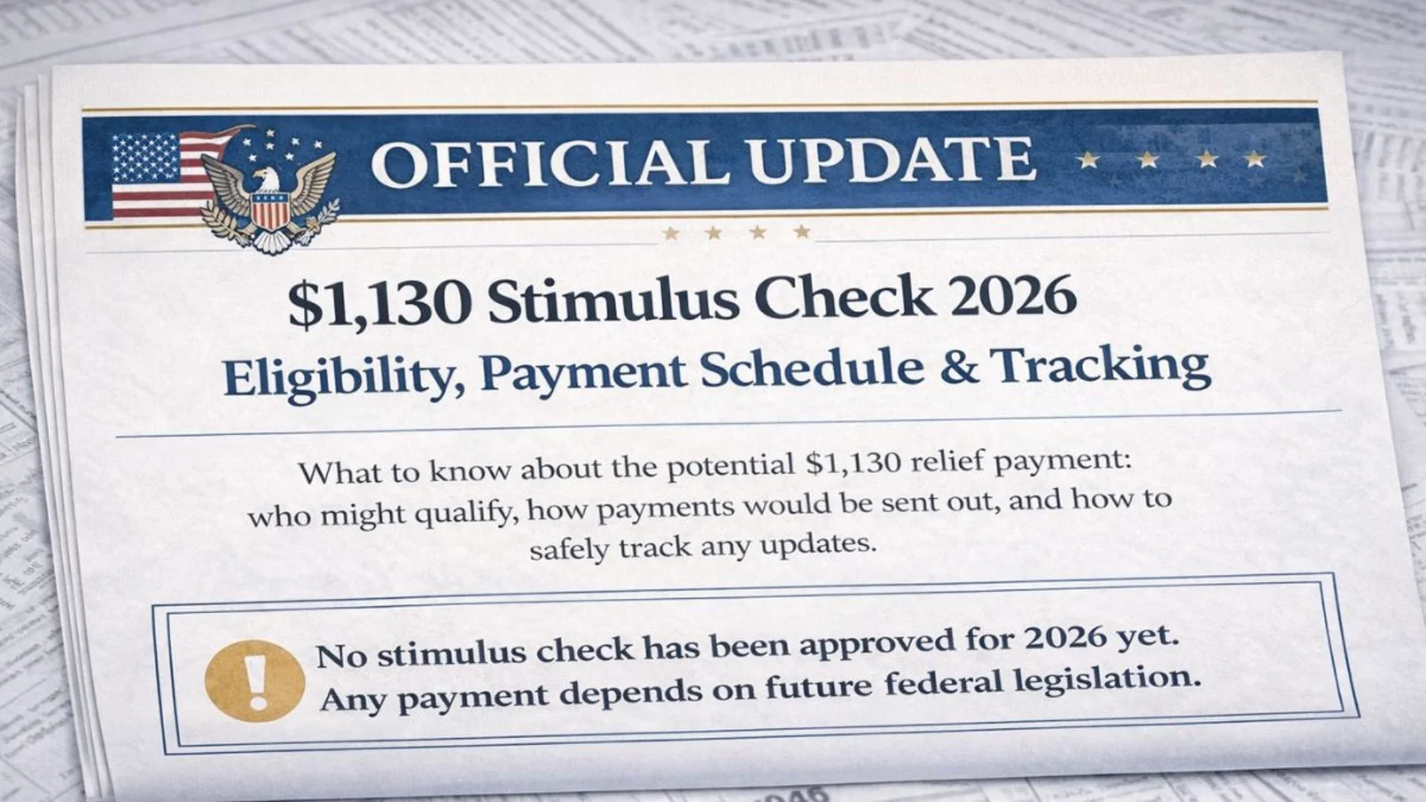 $1,130 Stimulus Check 2026