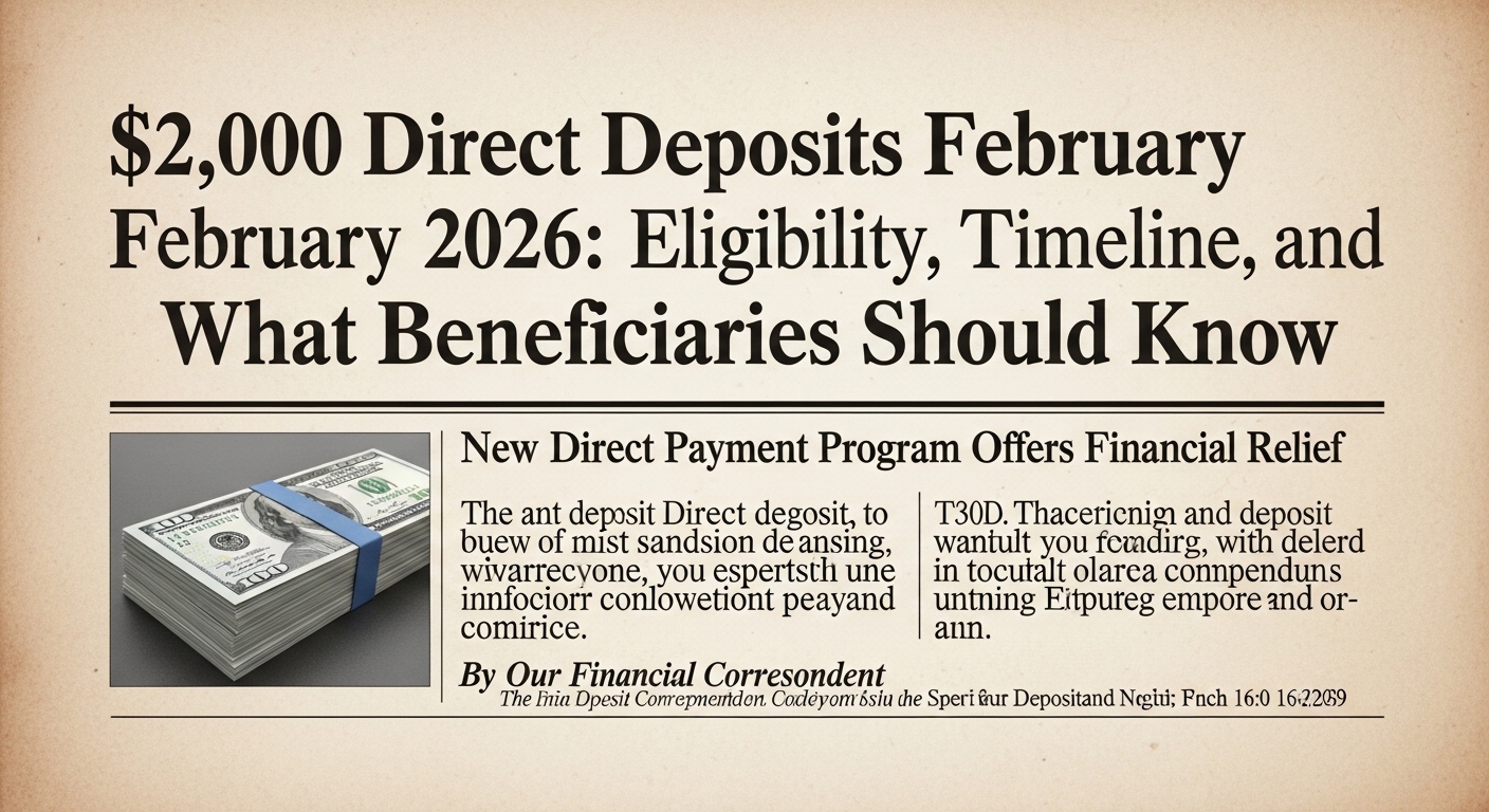 $2,000 Direct Deposit for U.S. Citizens in February 2026