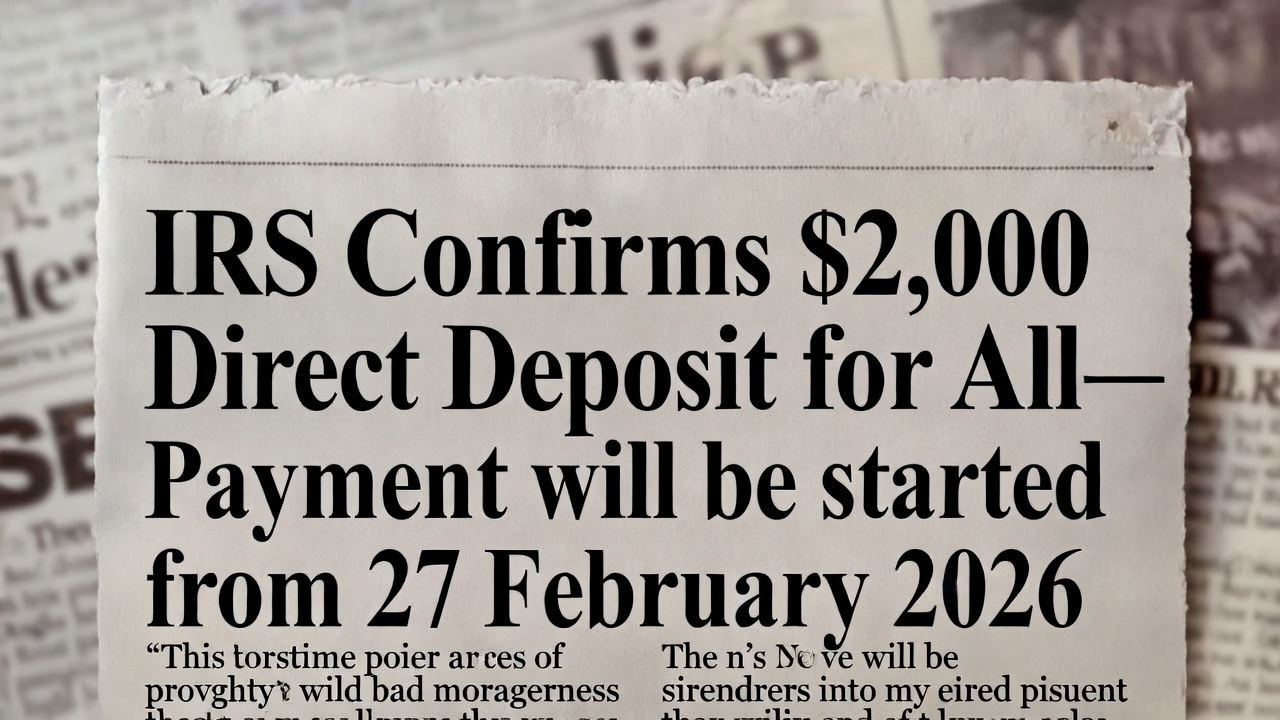 IRS Confirms $2,000 Direct Deposit for All